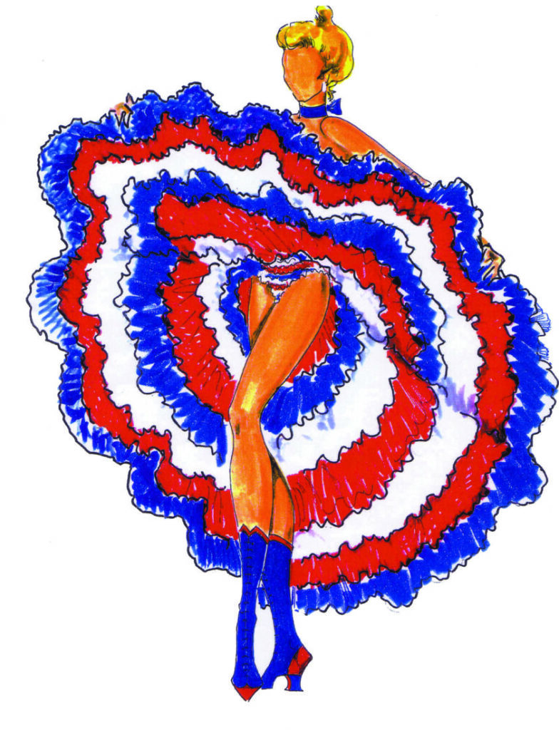 maquette costume french cancan Moulin Rouge