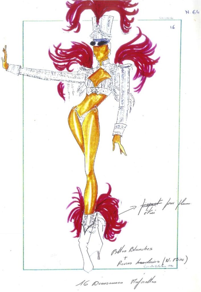 Maquette costume majorette ©Collection privée Moulin Rouge®